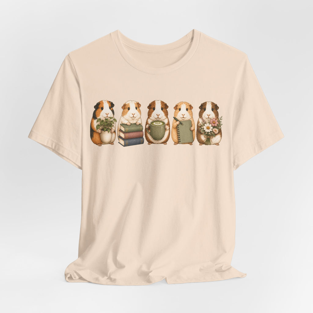Guinea Pig Row Graphic Tee — Cute Pet Lover Shirt