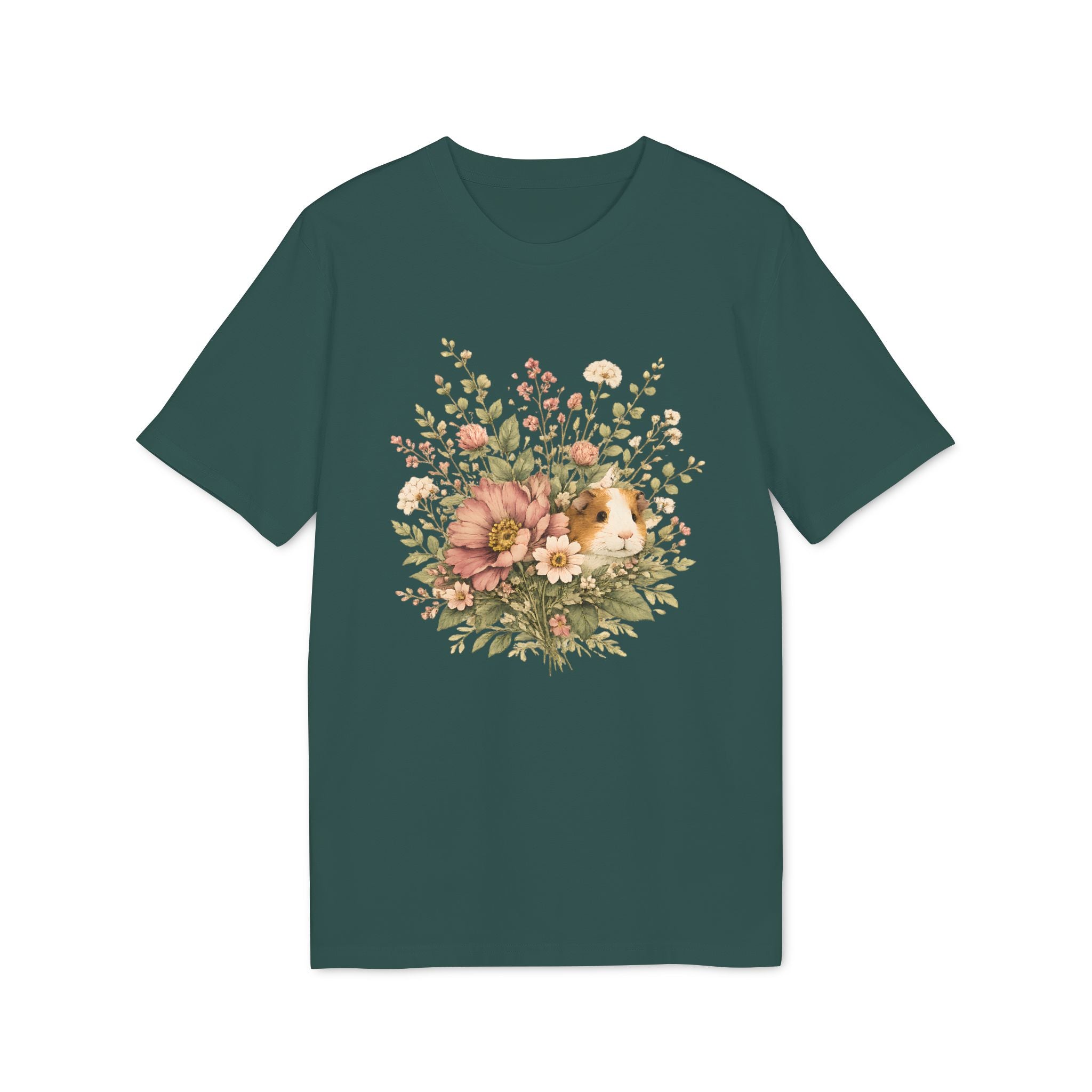 Floral Guinea Pig T-Shirt – Vintage Botanical Illustration