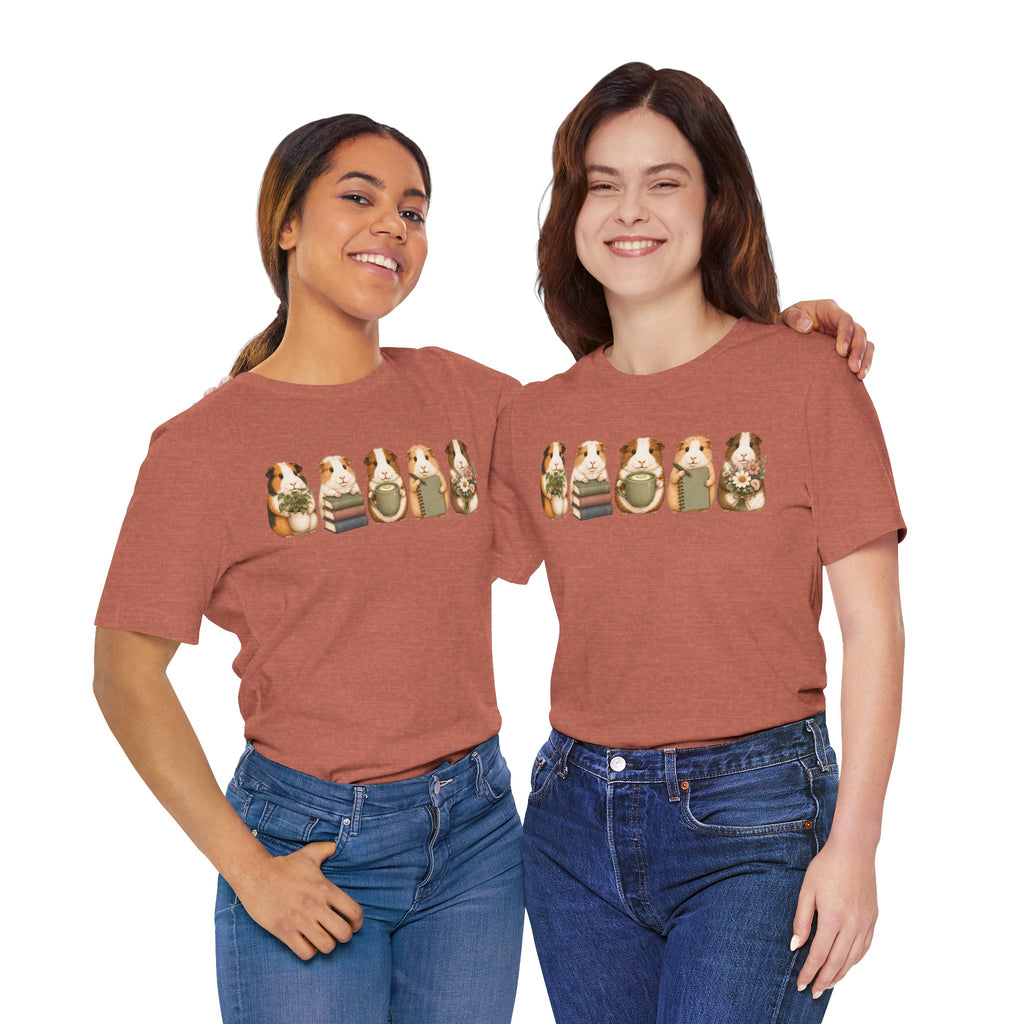 Guinea Pig Row Graphic Tee — Cute Pet Lover Shirt