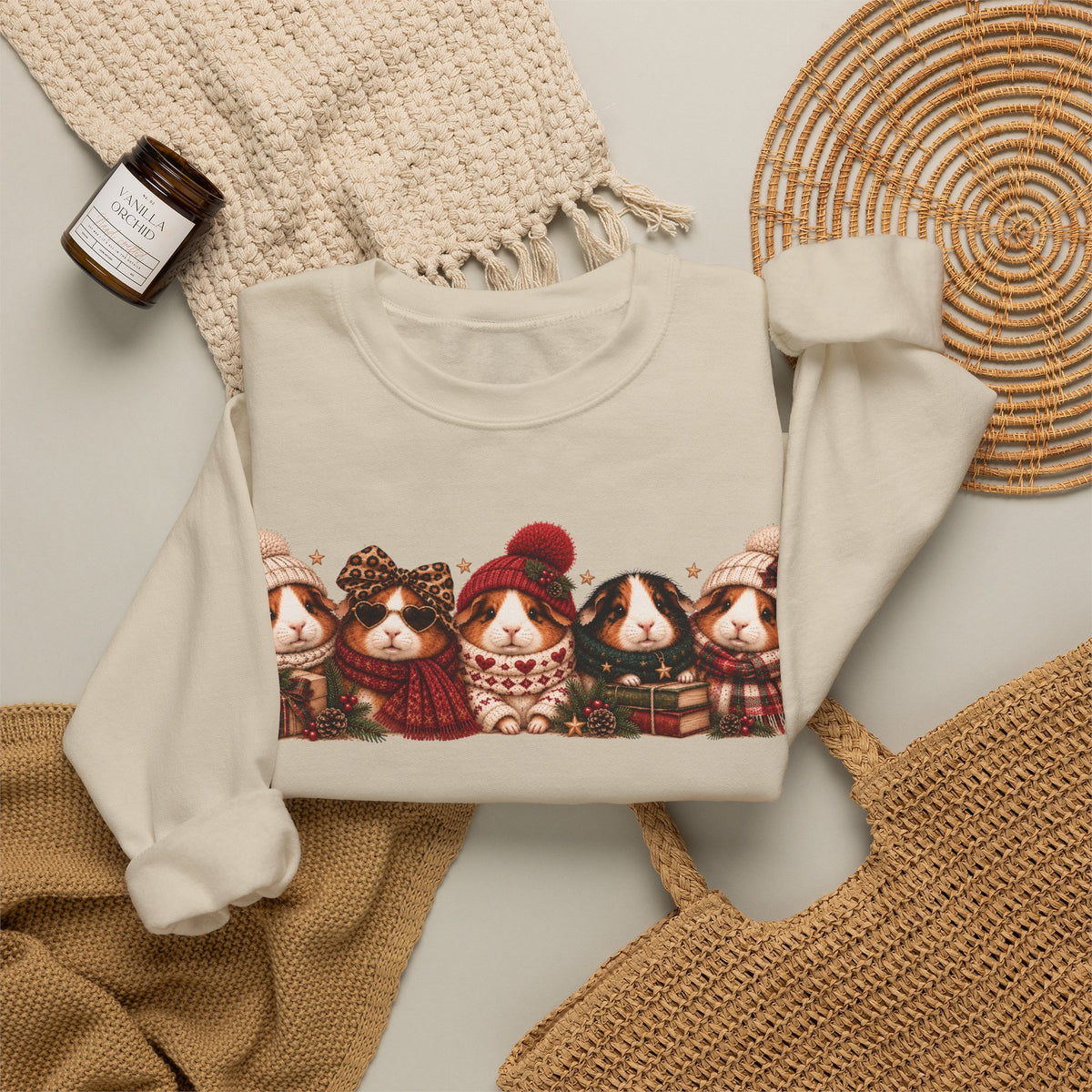 Guinea Pig Christmas Sweatshirt – Festive Crewneck