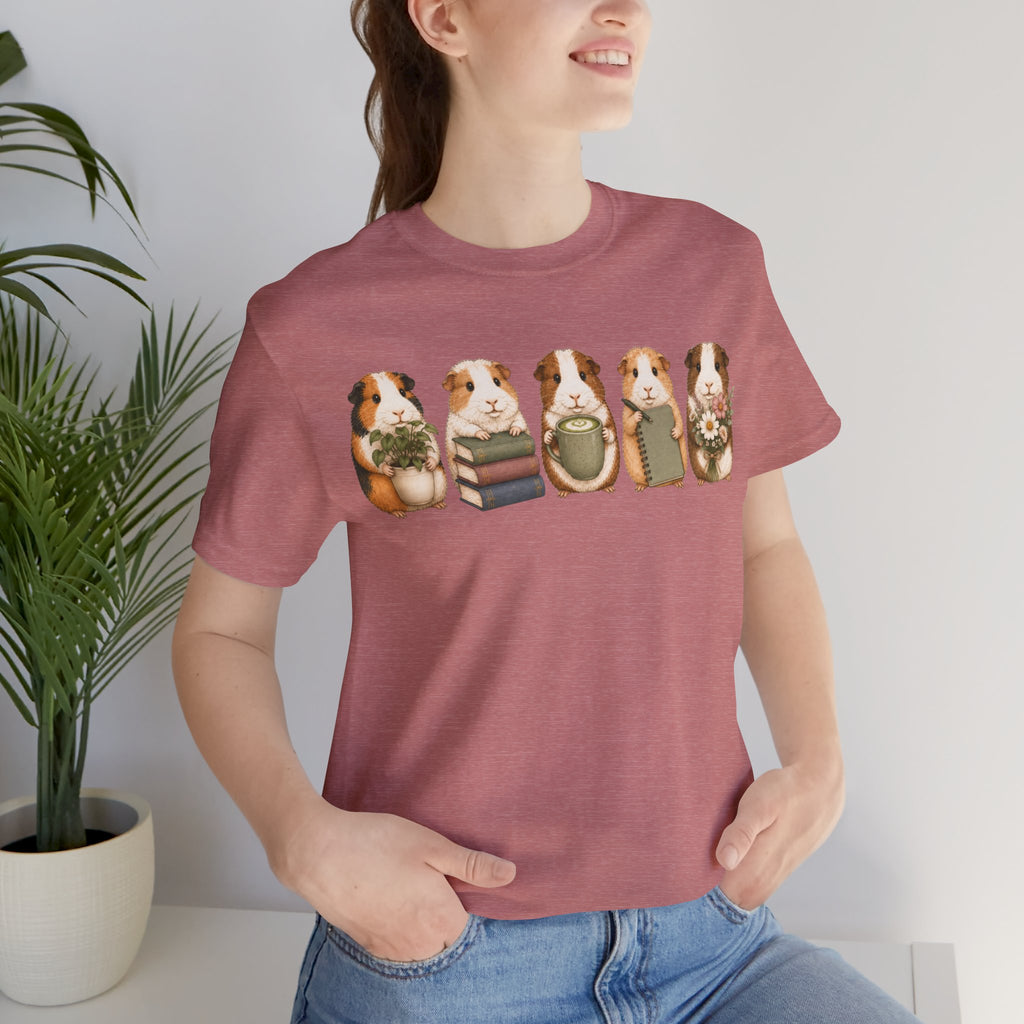 Guinea Pig Row Graphic Tee — Cute Pet Lover Shirt