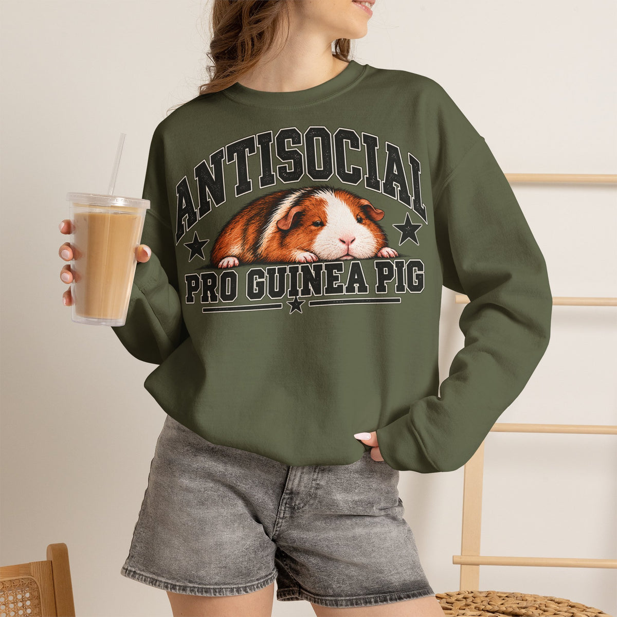 Antisocial Pro Guinea Pig Sweatshirt