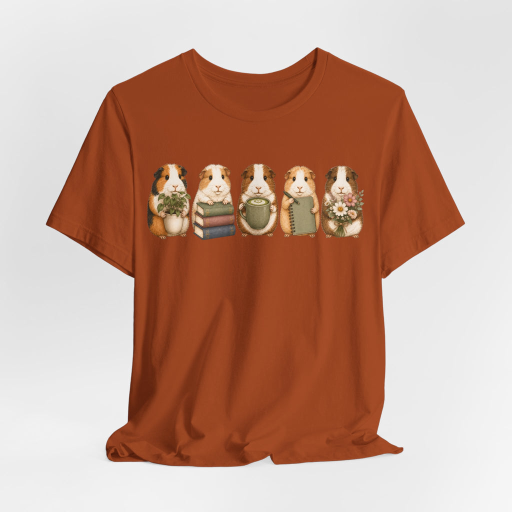 Guinea Pig Row Graphic Tee — Cute Pet Lover Shirt