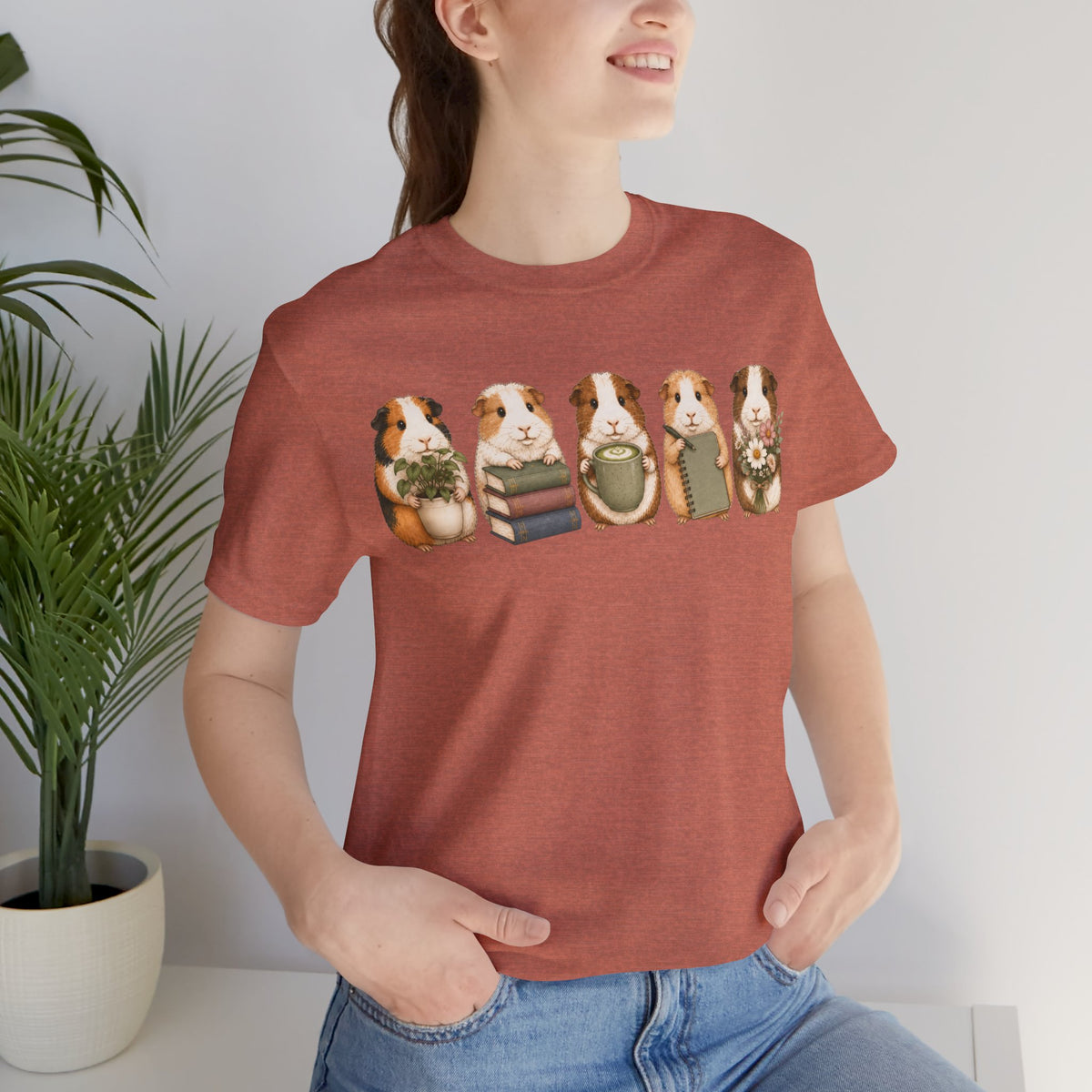 Guinea Pig Row Graphic Tee — Cute Pet Lover Shirt