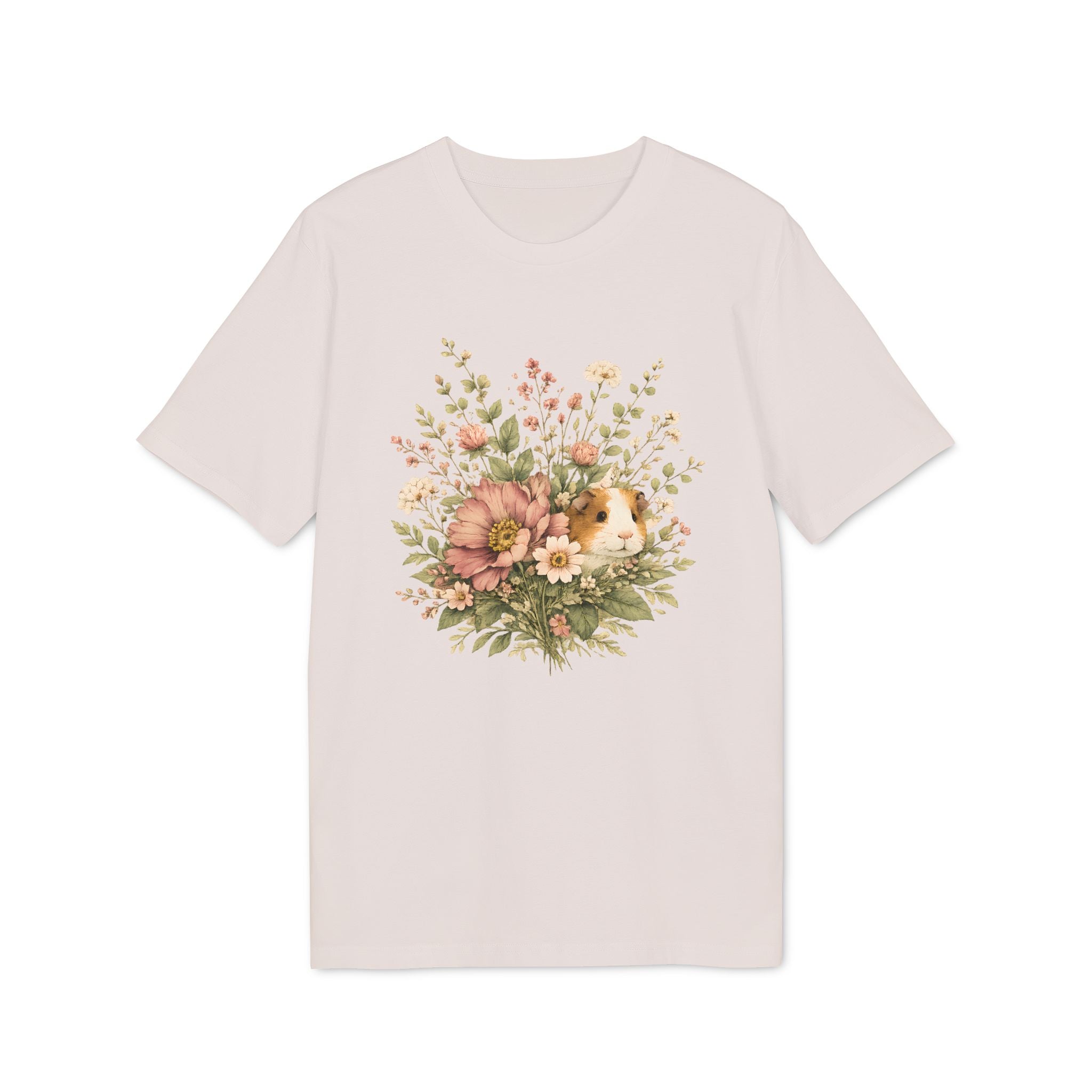 Floral Guinea Pig T-Shirt – Vintage Botanical Illustration