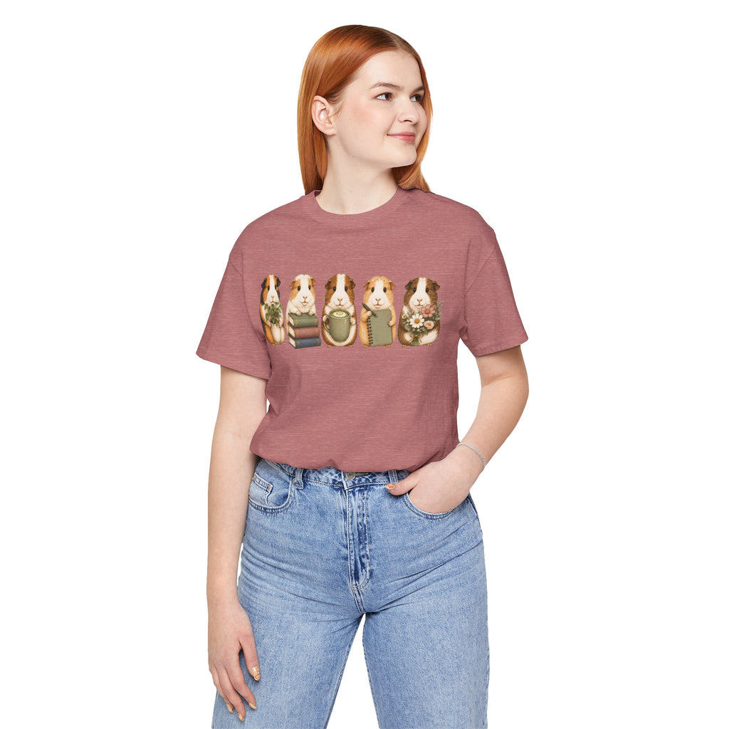 Guinea Pig Row Graphic Tee — Cute Pet Lover Shirt