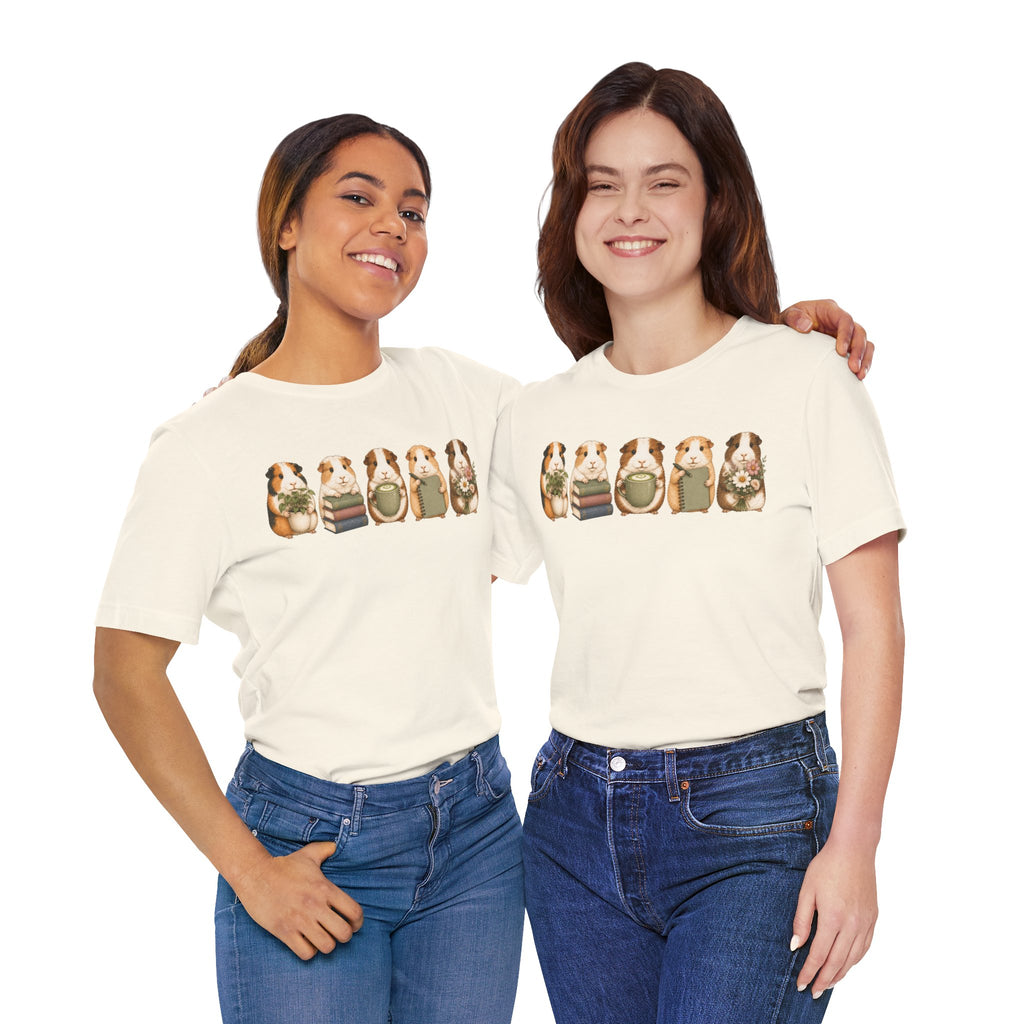 Guinea Pig Row Graphic Tee — Cute Pet Lover Shirt