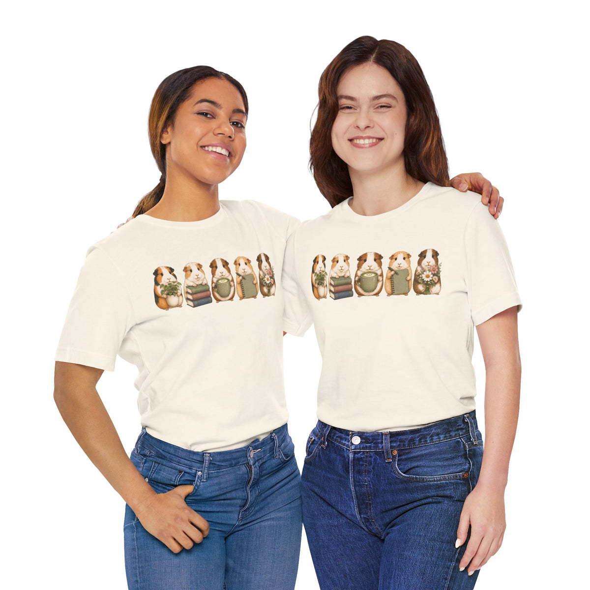 Guinea Pig Row Graphic Tee — Cute Pet Lover Shirt
