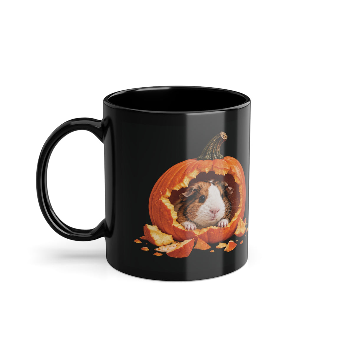 Halloween Guinea Pig Mug – Funny Pumpkin Coffee Cup – Cute Guinea Pig Gift