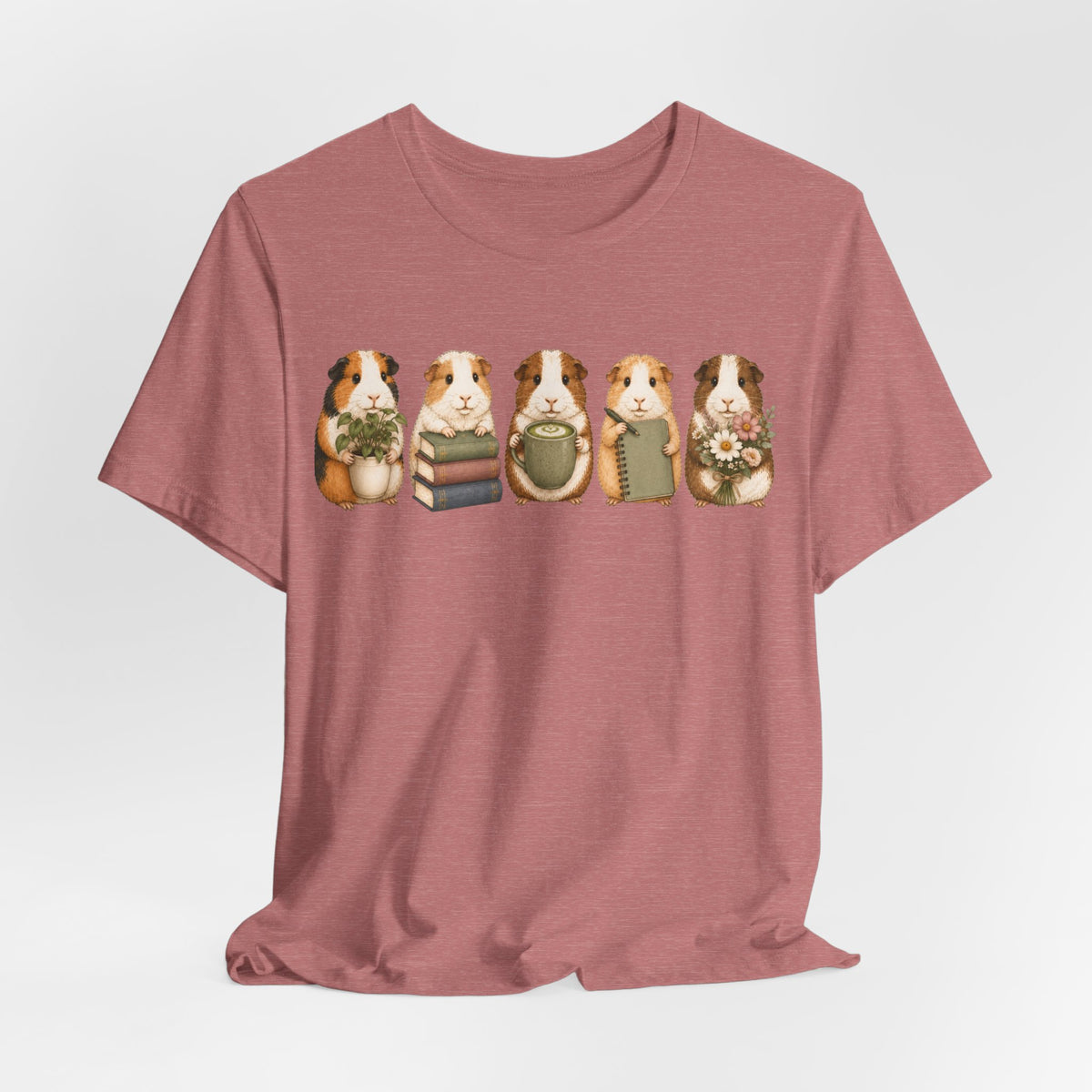 Guinea Pig Row Graphic Tee — Cute Pet Lover Shirt