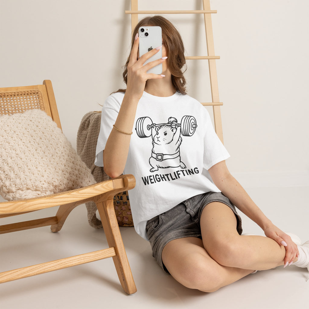 Weightlifting Guinea Pig T-Shirt – Funny Guinea Pig Gym Shirt