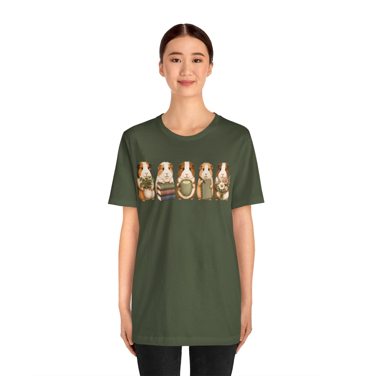 Guinea Pig Row Graphic Tee — Cute Pet Lover Shirt