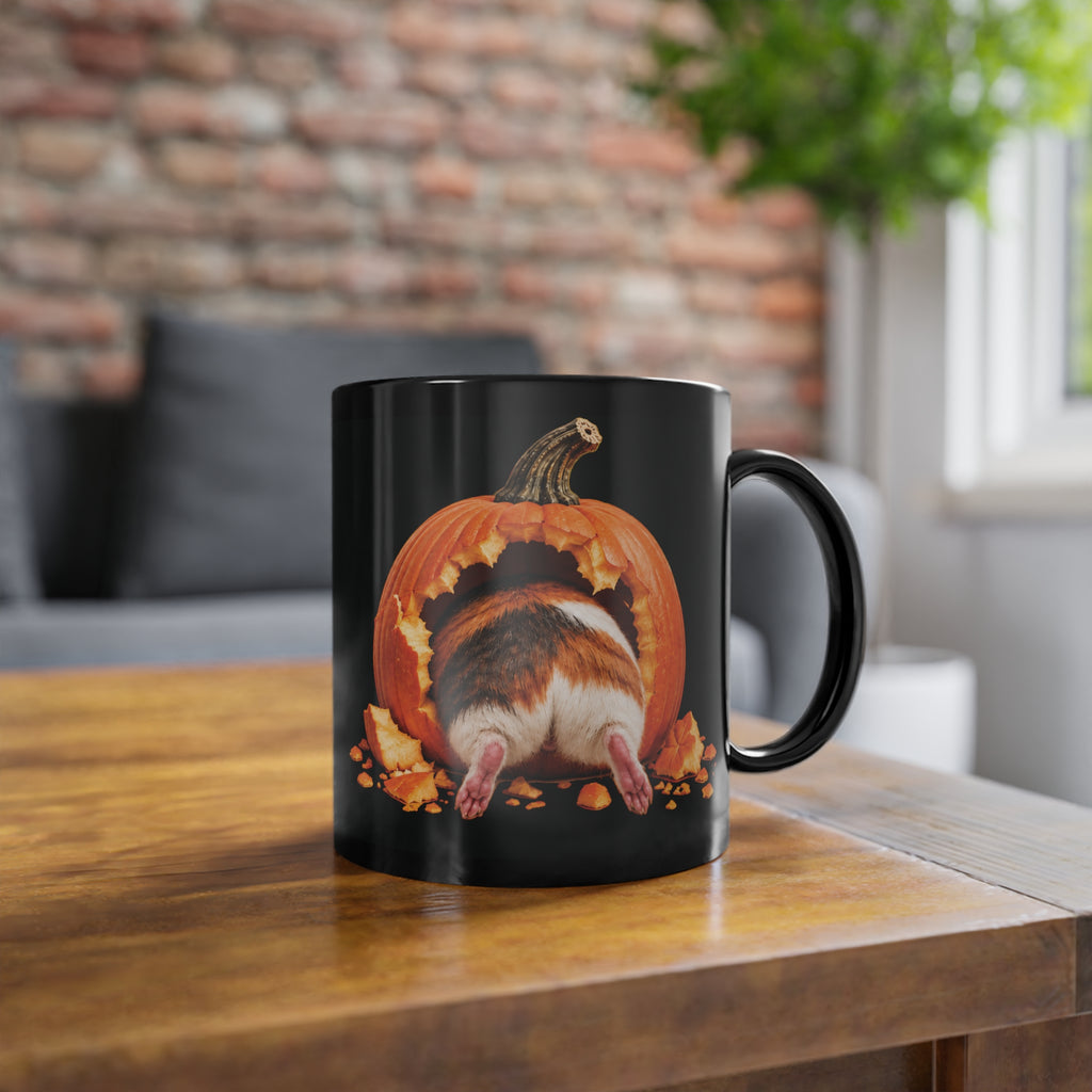Halloween Guinea Pig Mug – Funny Pumpkin Coffee Cup – Cute Guinea Pig Gift