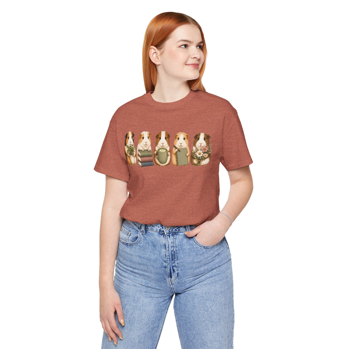 Guinea Pig Row Graphic Tee — Cute Pet Lover Shirt