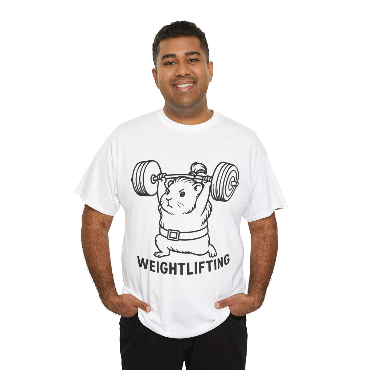 Weightlifting Guinea Pig T-Shirt – Funny Guinea Pig Gym Shirt