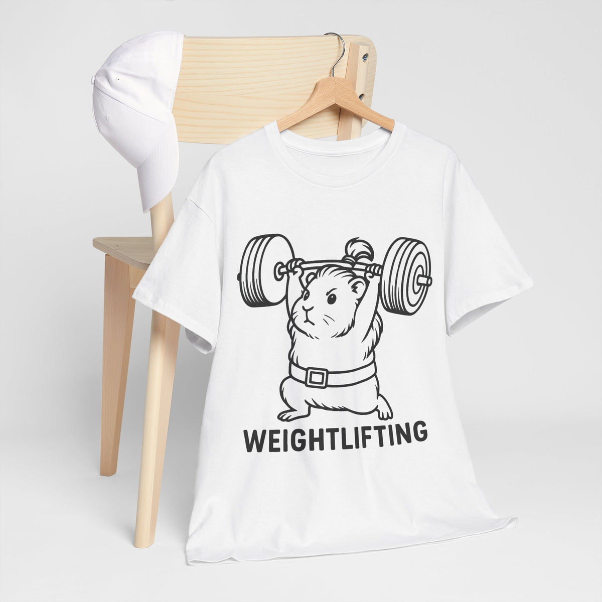 Weightlifting Guinea Pig T-Shirt – Funny Guinea Pig Gym Shirt