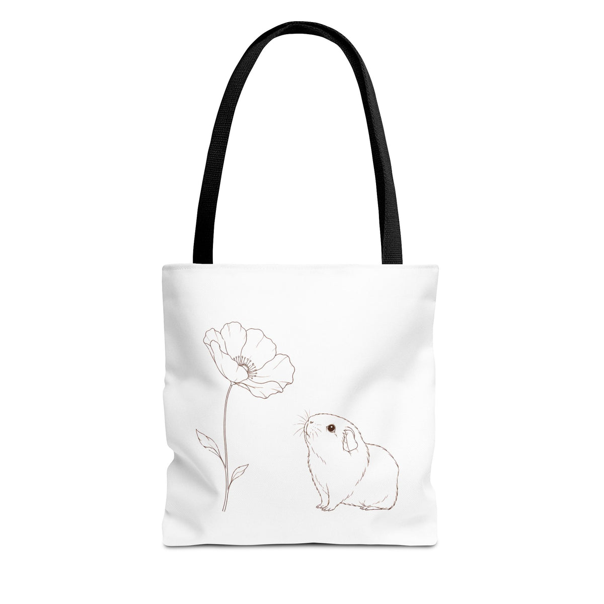 Guinea Pig Tote Bag – Floral Guinea Pig Bag, Cute Pet Lover Gift