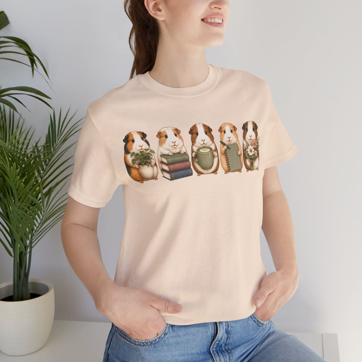 Guinea Pig Row Graphic Tee — Cute Pet Lover Shirt