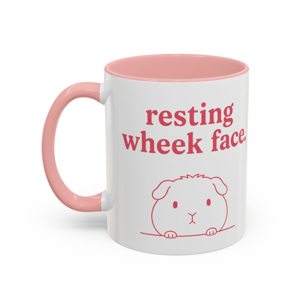 Resting Wheek Face Mug – Cute Guinea Pig Coffee Mug | Funny Guinea Pig Gift | 11 oz