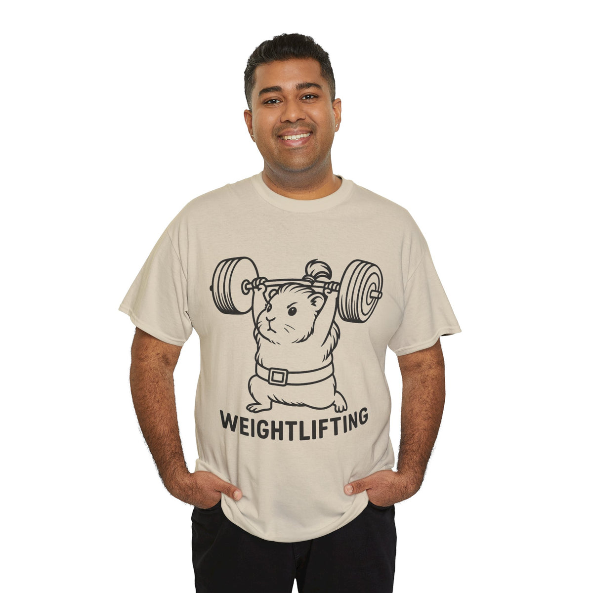 Weightlifting Guinea Pig T-Shirt – Funny Guinea Pig Gym Shirt