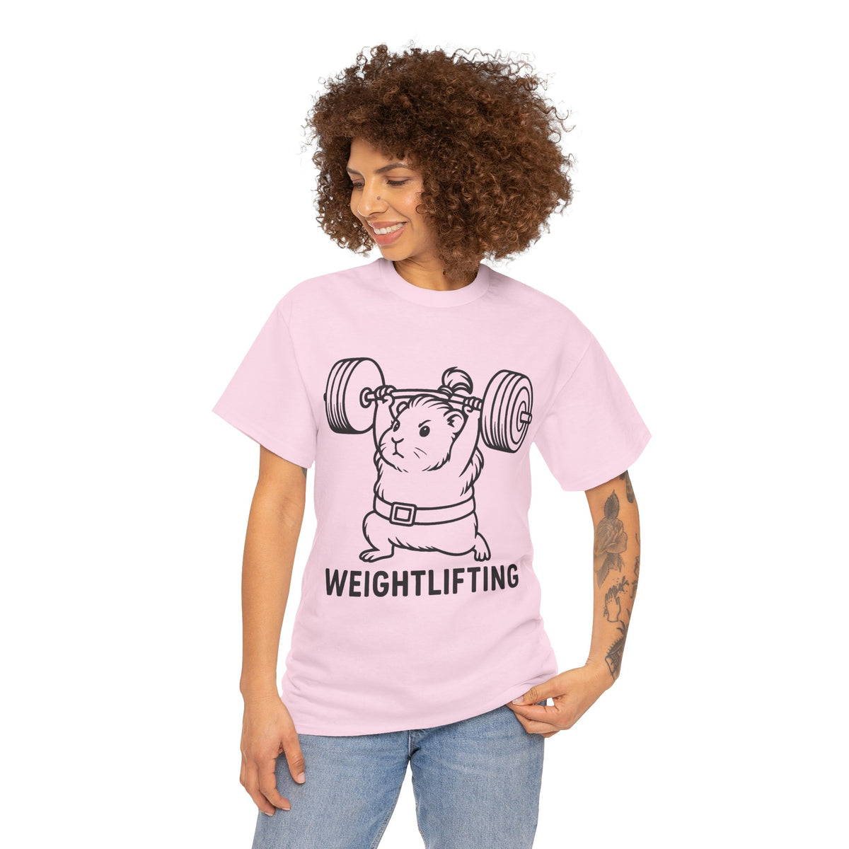 Weightlifting Guinea Pig T-Shirt – Funny Guinea Pig Gym Shirt
