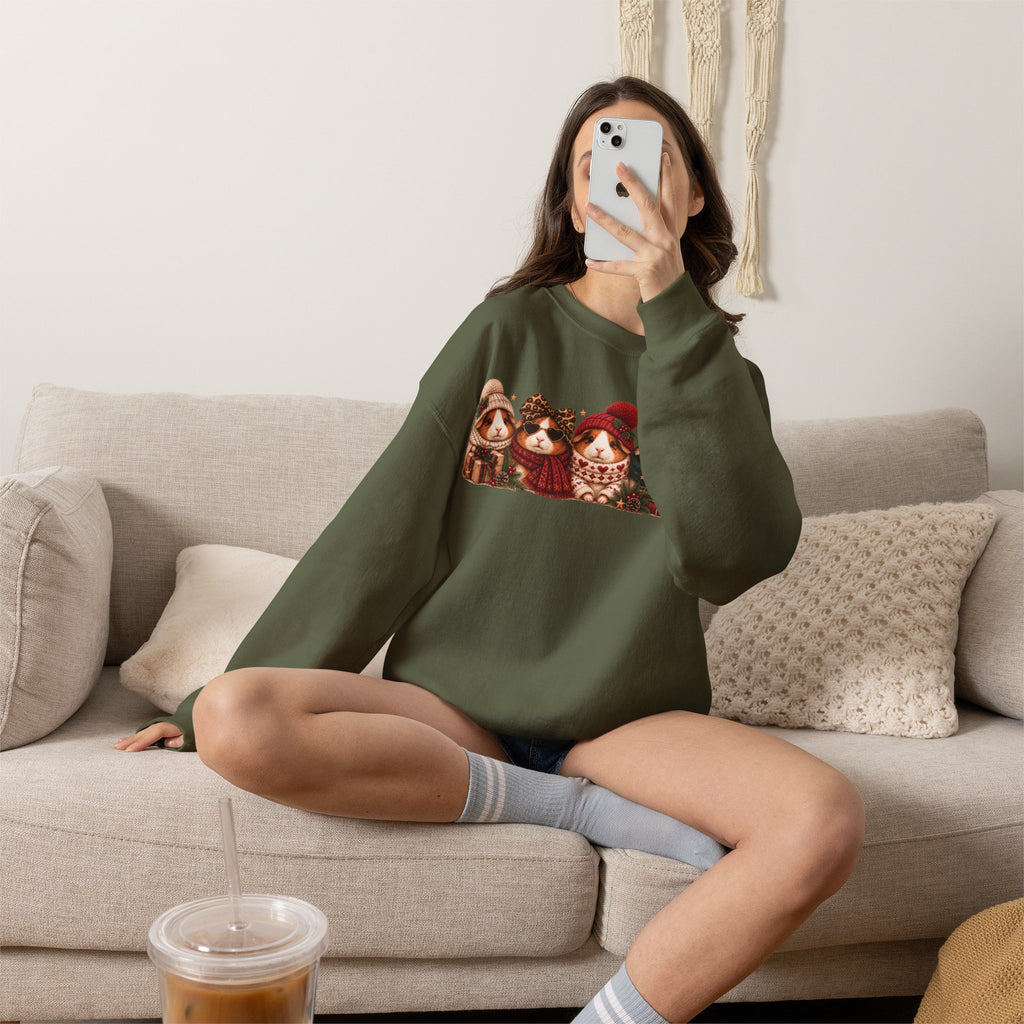 Guinea Pig Christmas Sweatshirt – Festive Crewneck