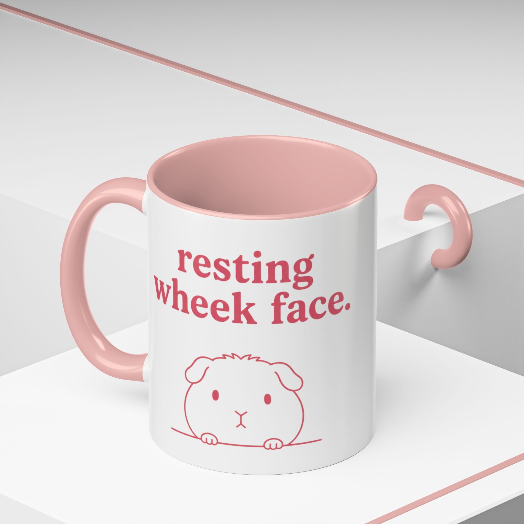 Resting Wheek Face Mug – Cute Guinea Pig Coffee Mug | Funny Guinea Pig Gift | 11 oz