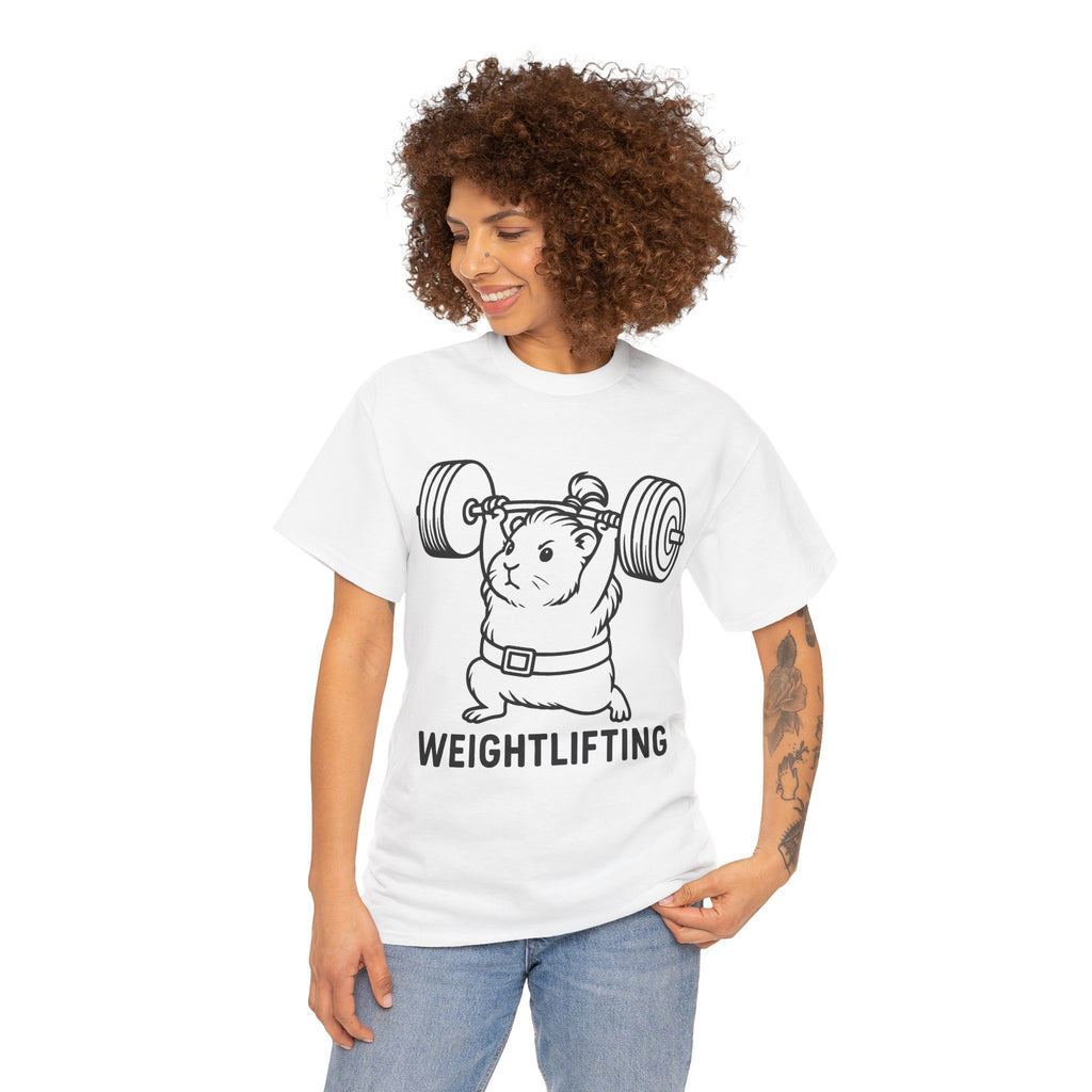 Weightlifting Guinea Pig T-Shirt – Funny Guinea Pig Gym Shirt