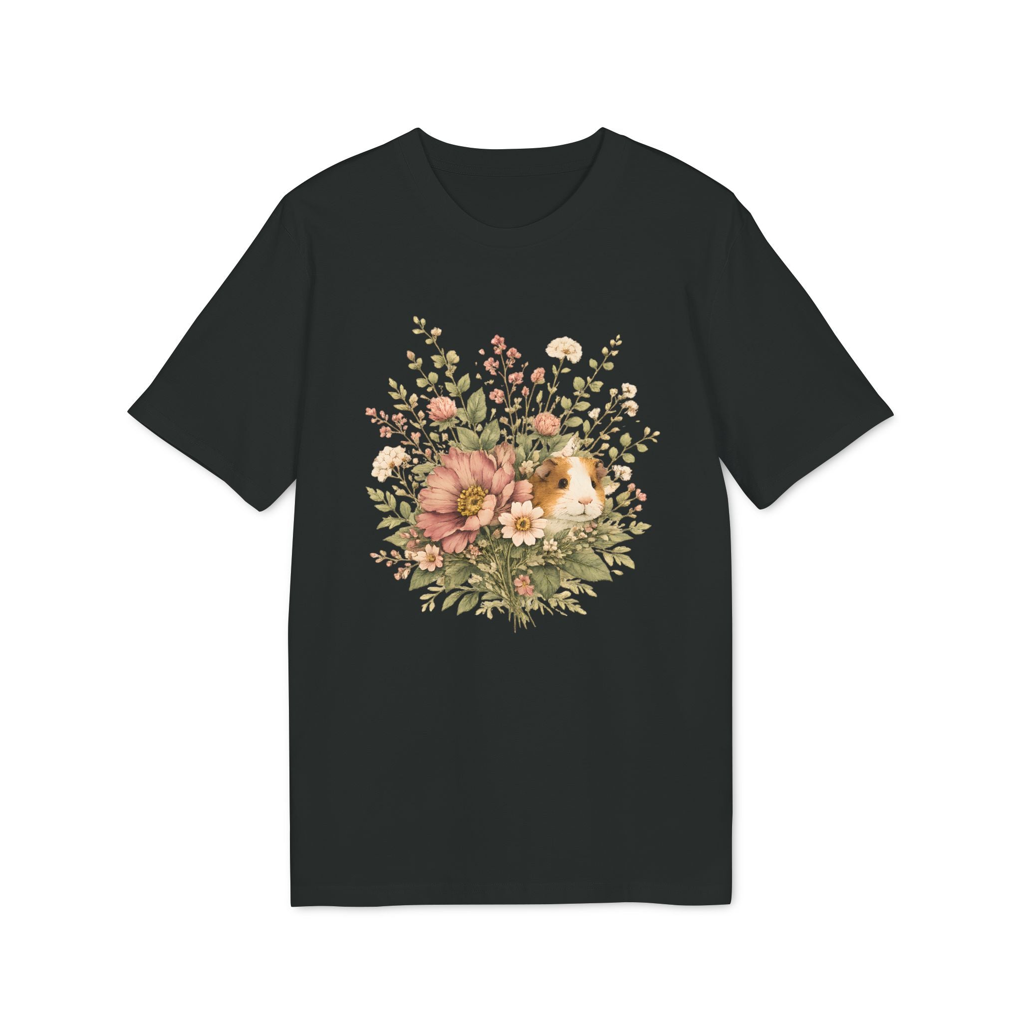 Floral Guinea Pig T-Shirt – Vintage Botanical Illustration