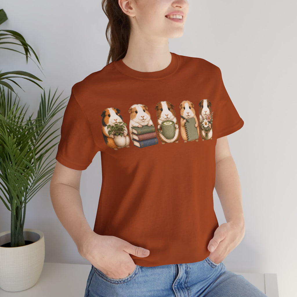 Guinea Pig Row Graphic Tee — Cute Pet Lover Shirt