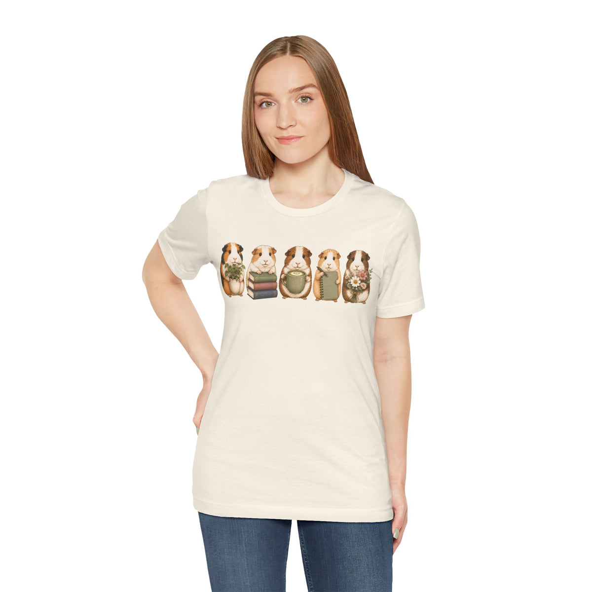 Guinea Pig Row Graphic Tee — Cute Pet Lover Shirt