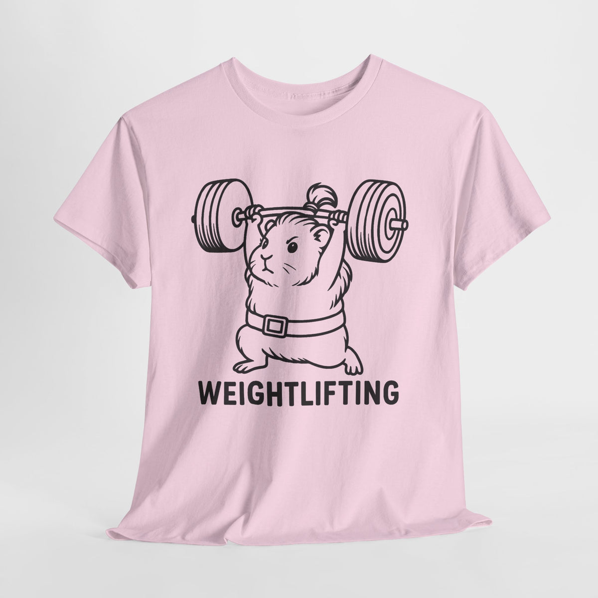 Weightlifting Guinea Pig T-Shirt – Funny Guinea Pig Gym Shirt