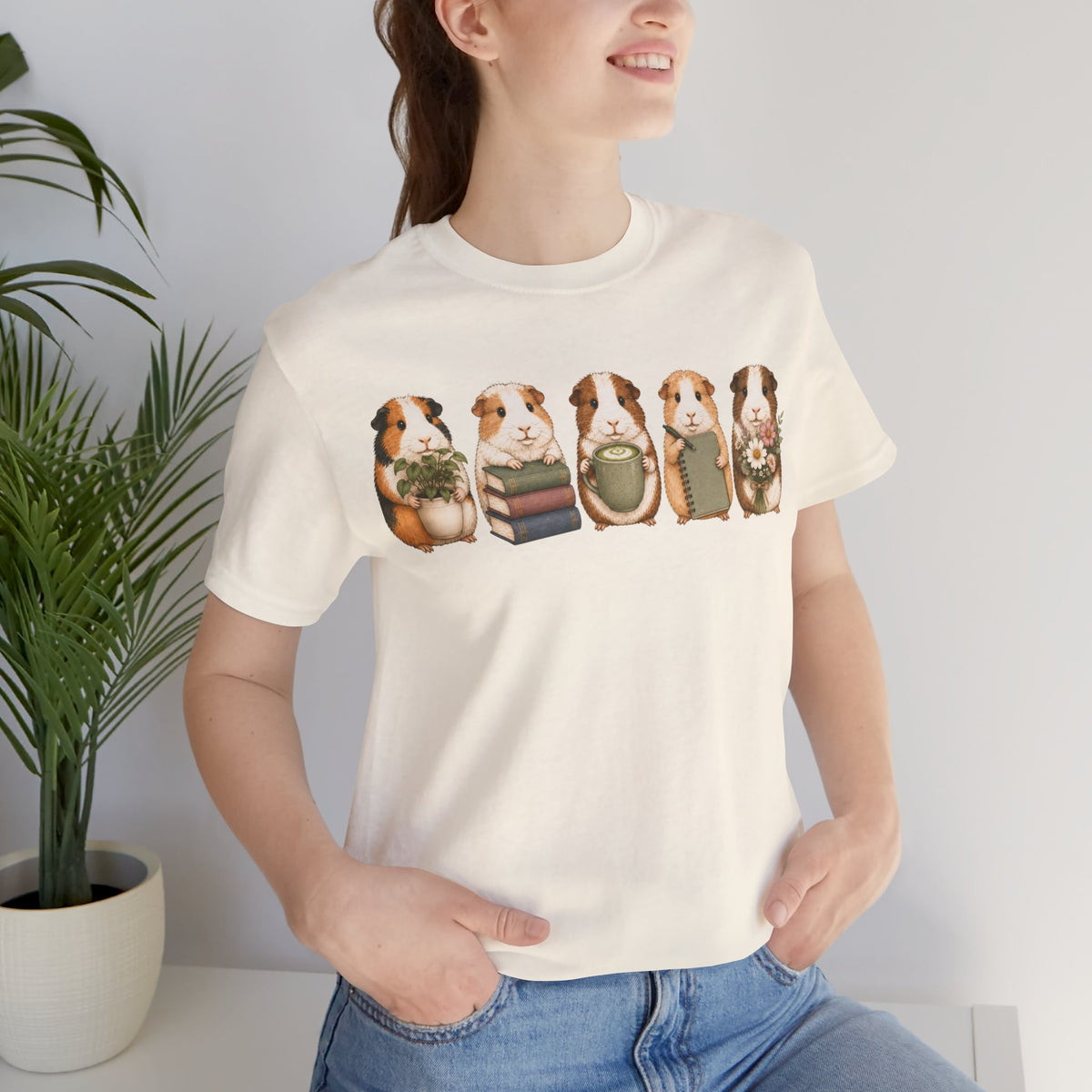 Guinea Pig Row Graphic Tee — Cute Pet Lover Shirt