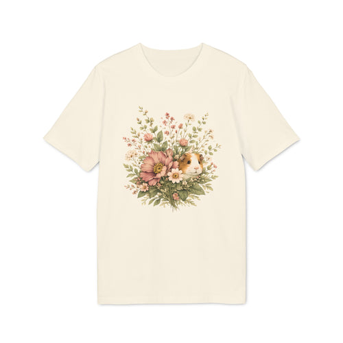 Floral Guinea Pig T-Shirt – Vintage Botanical Illustration