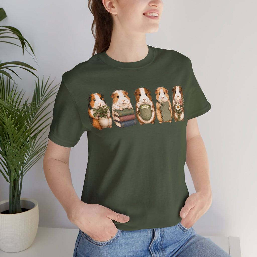 Guinea Pig Row Graphic Tee — Cute Pet Lover Shirt