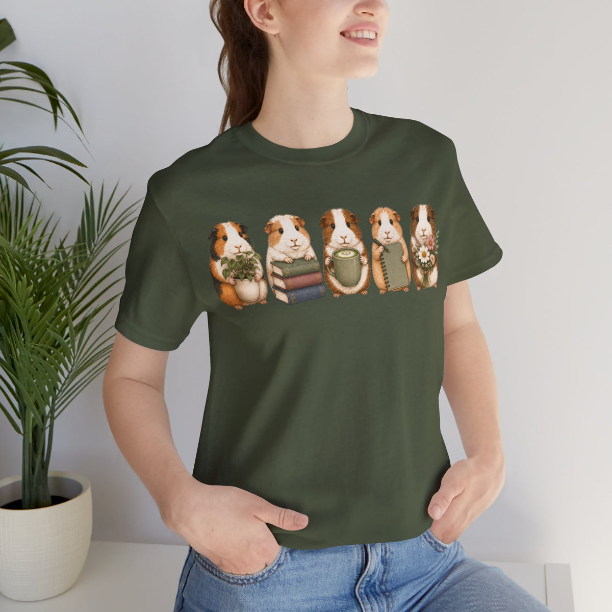 Guinea Pig Row Graphic Tee — Cute Pet Lover Shirt
