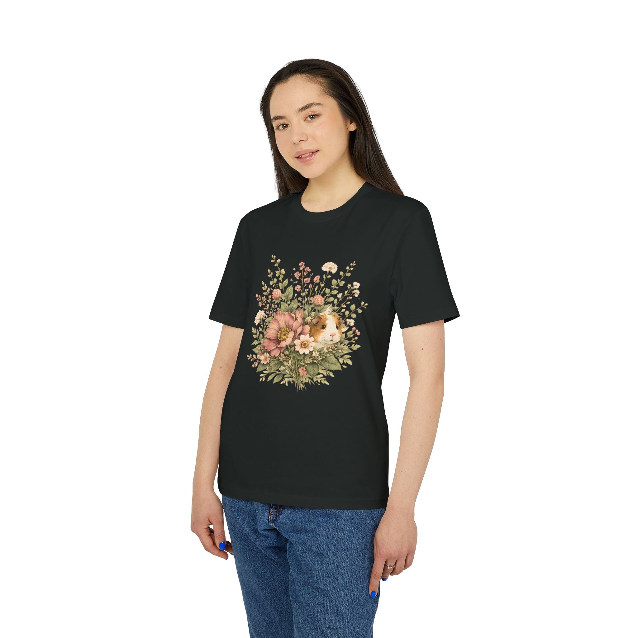 Floral Guinea Pig T-Shirt – Vintage Botanical Illustration