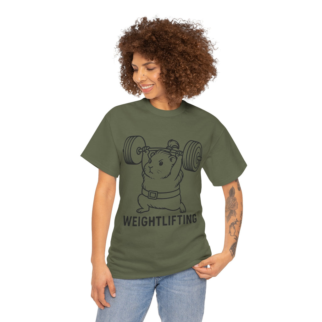 Weightlifting Guinea Pig T-Shirt – Funny Guinea Pig Gym Shirt