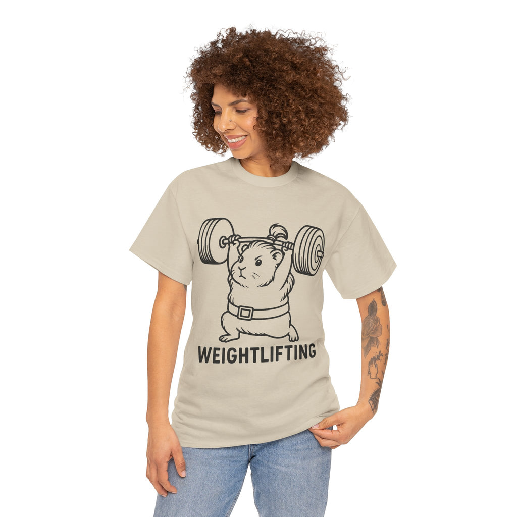 Weightlifting Guinea Pig T-Shirt – Funny Guinea Pig Gym Shirt