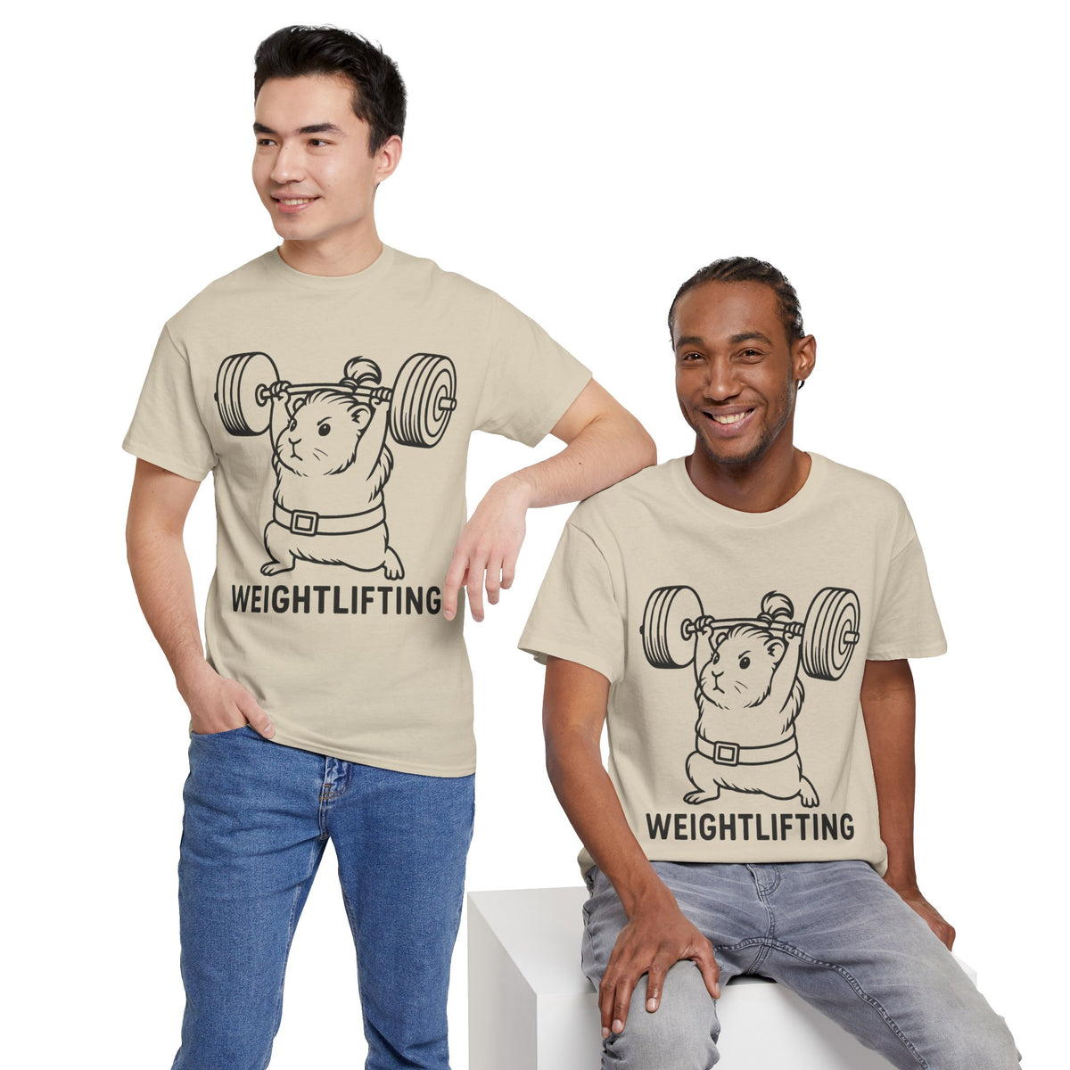 Weightlifting Guinea Pig T-Shirt – Funny Guinea Pig Gym Shirt