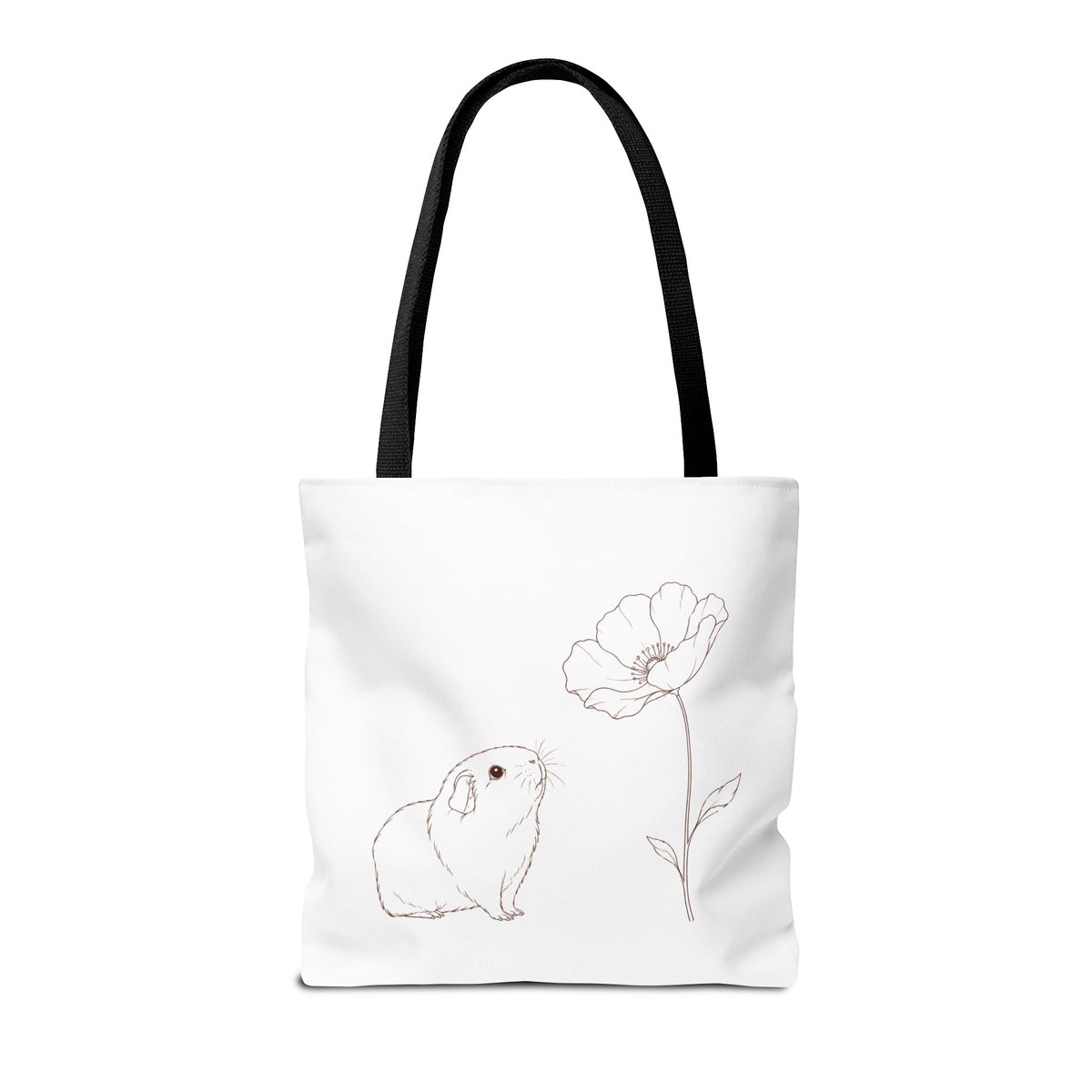 Guinea Pig Tote Bag – Floral Guinea Pig Bag, Cute Pet Lover Gift
