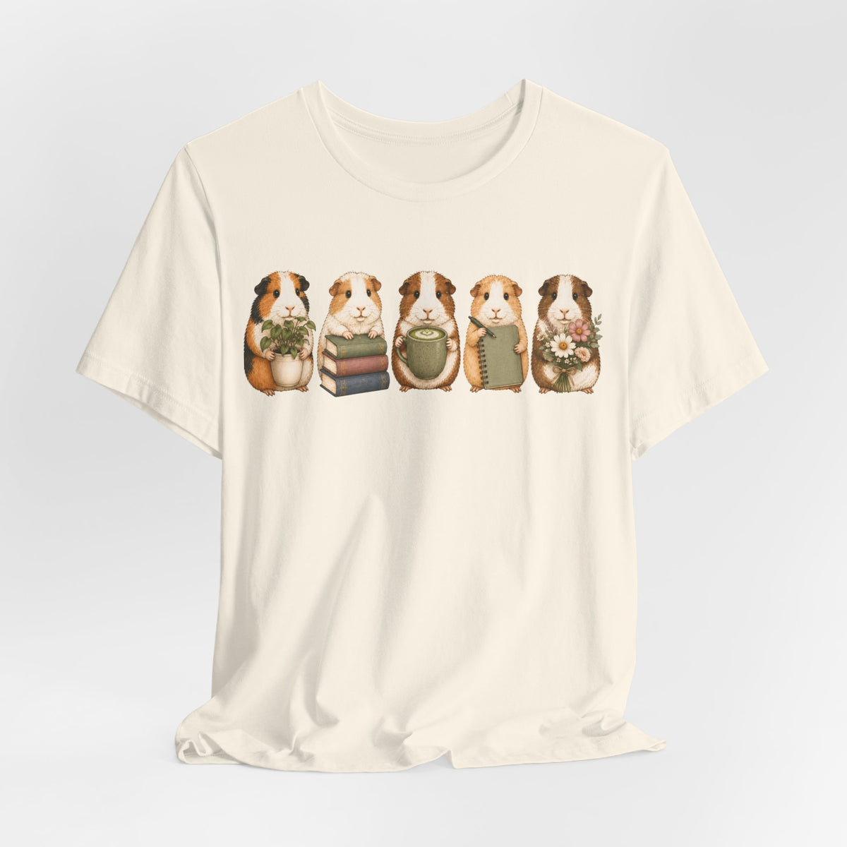 Guinea Pig Row Graphic Tee — Cute Pet Lover Shirt