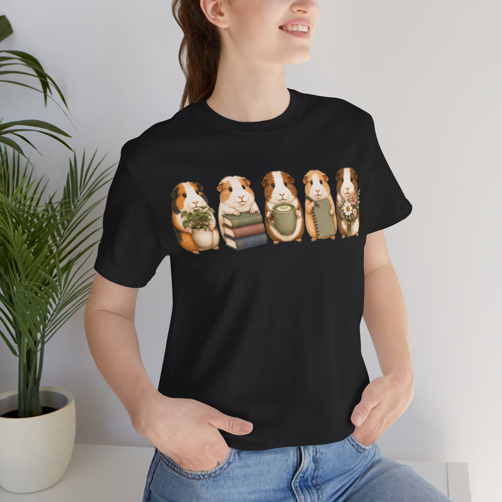 Guinea Pig Row Graphic Tee — Cute Pet Lover Shirt
