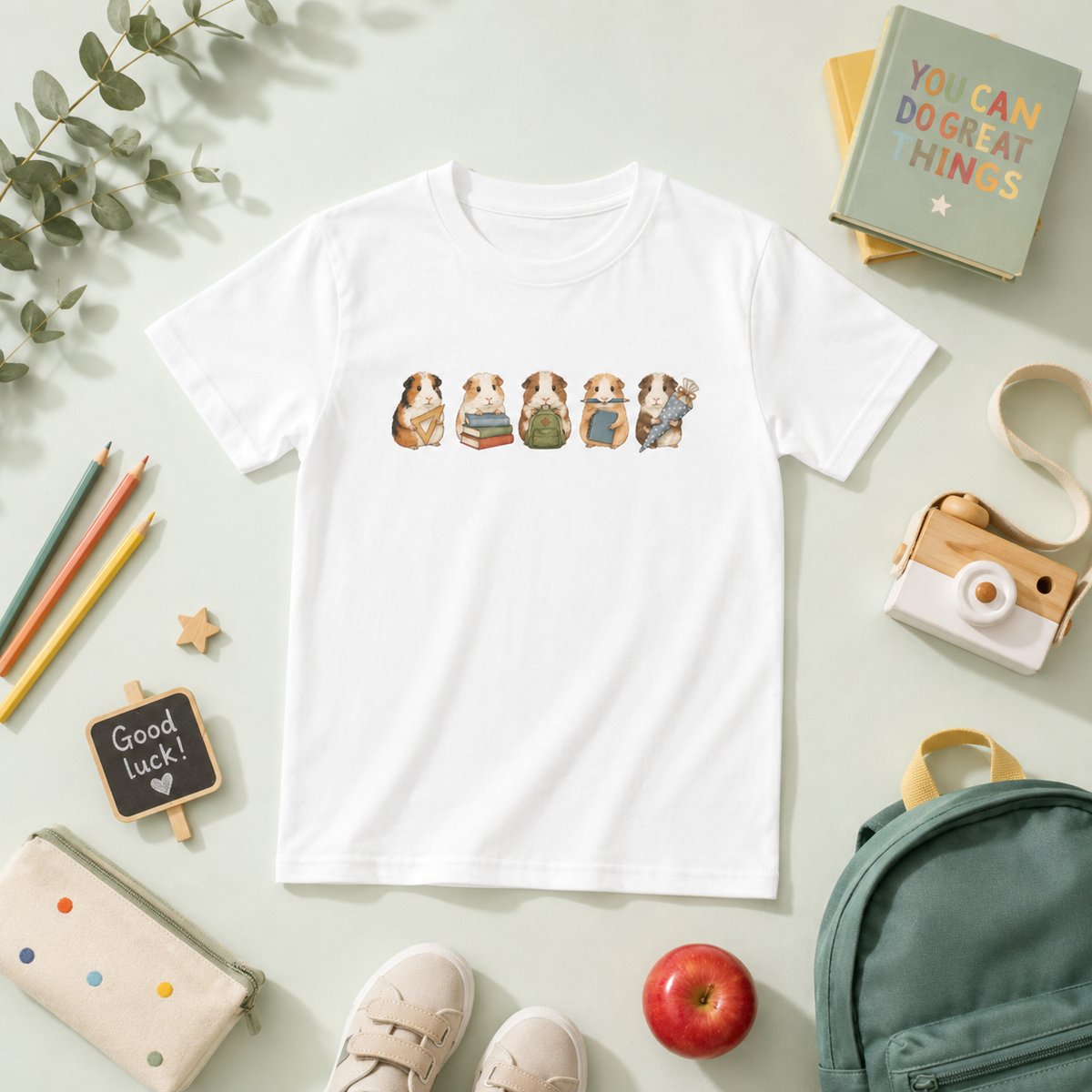 Guinea Pig Back to School PNG – Digital Download