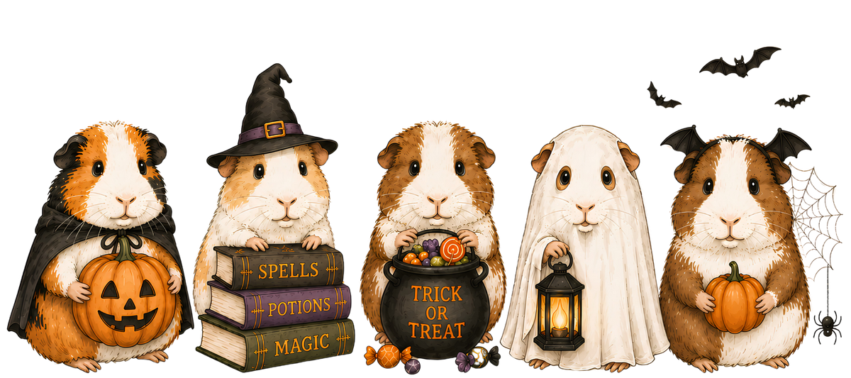 Halloween Guinea Pig PNG – Digital Download