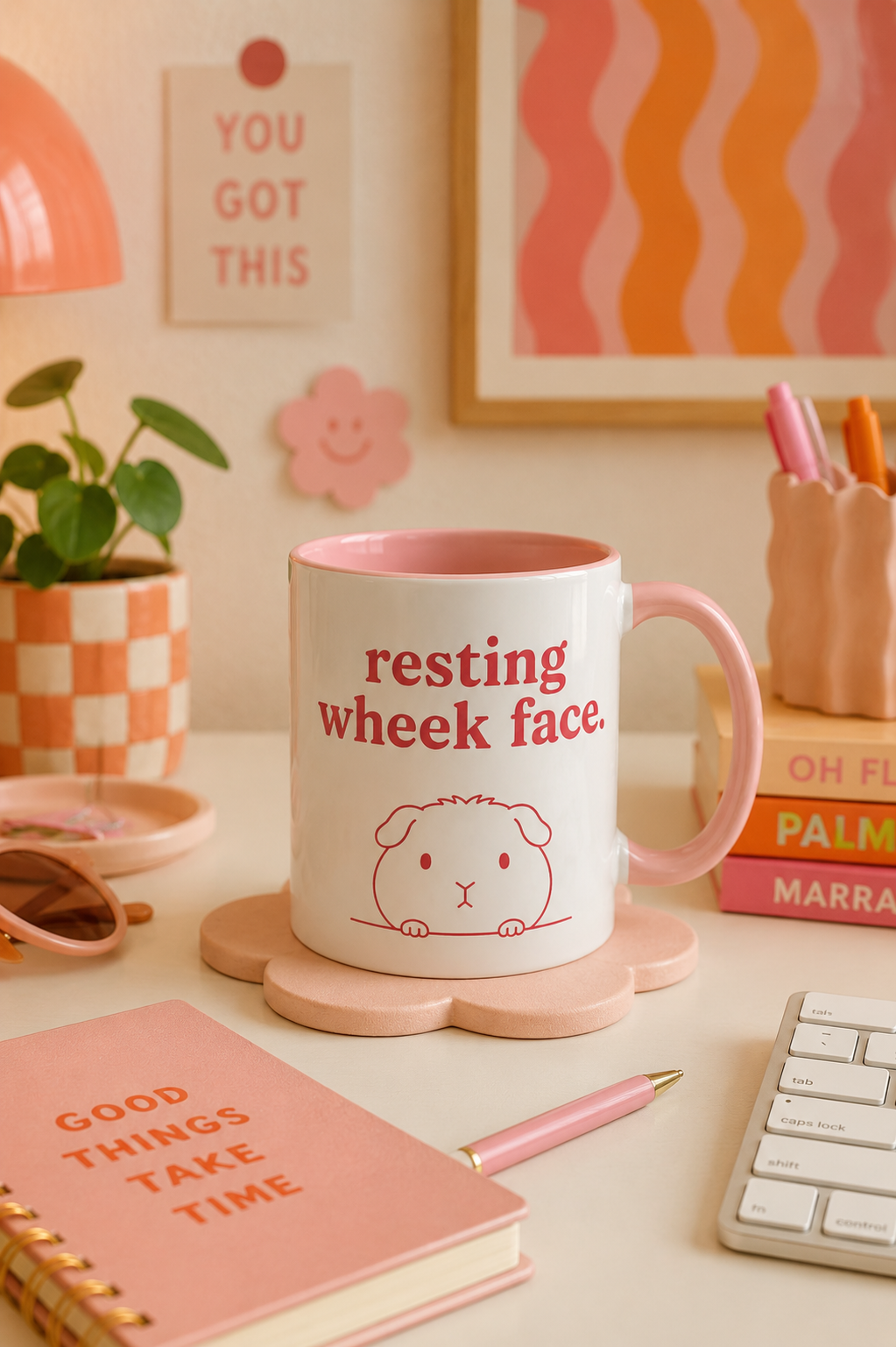 Resting Wheek Face Mug – Cute Guinea Pig Coffee Mug | Funny Guinea Pig Gift | 11 oz