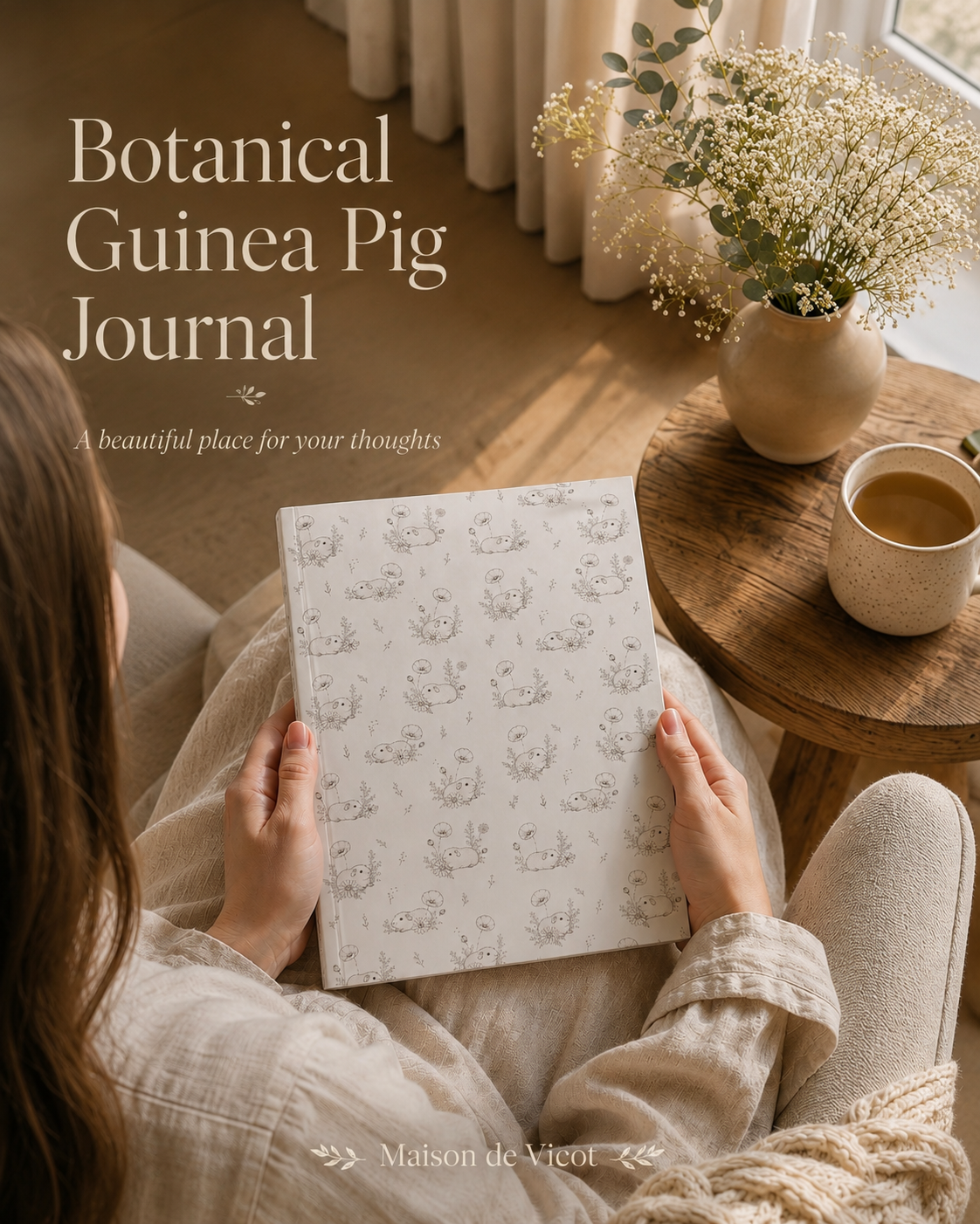 Botanical Guinea Pig A5 Notebook | Softcover Journal